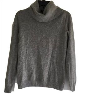 Prive Cashmere Cowl Gray Sweater SZ S